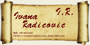 Ivana Radicović vizit kartica